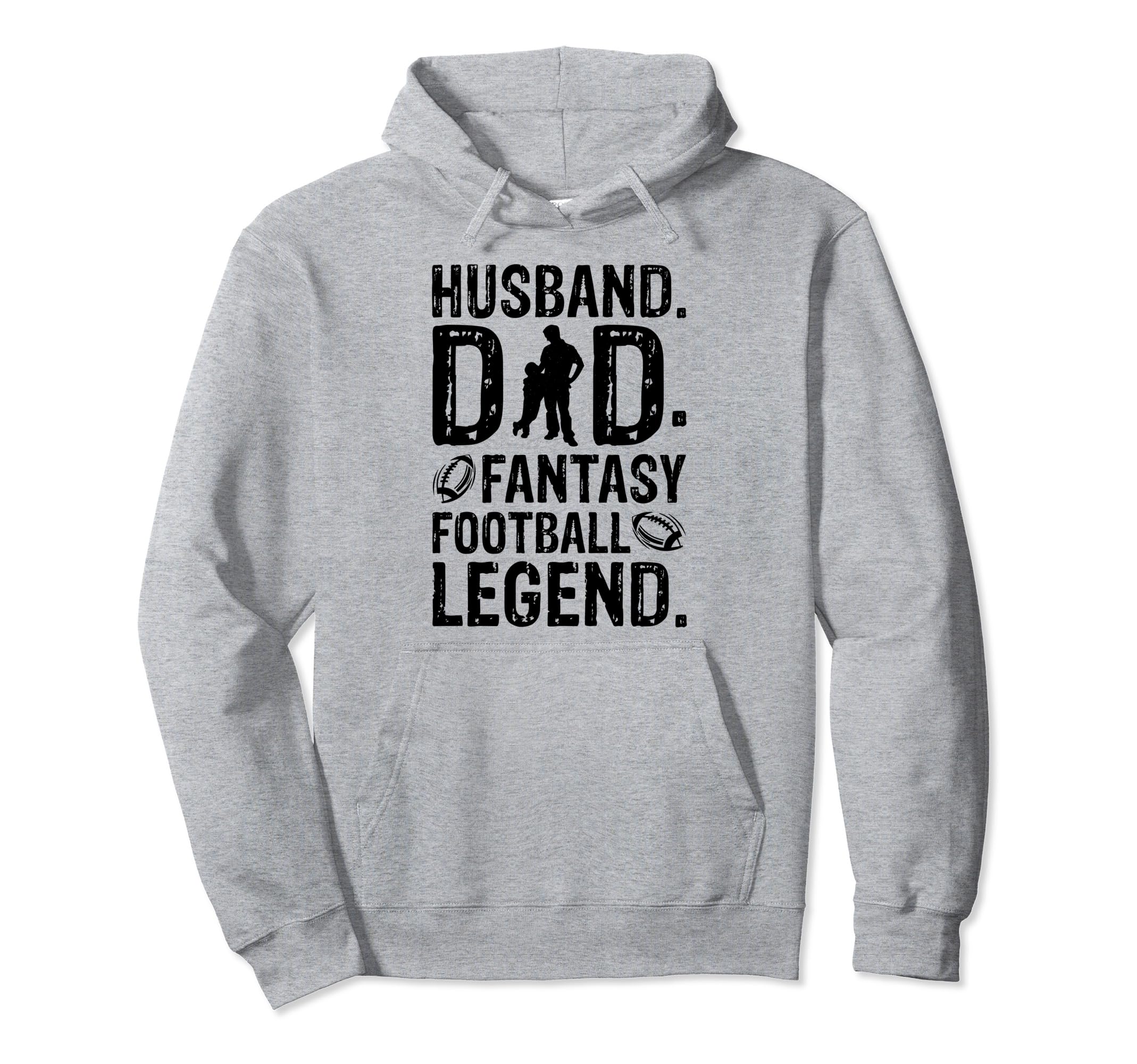 Husband Dad Fantasy Football Legend Hoodie - Novelty Apparel for Adults - T-Shirt, Sweatshirt, Hoodie