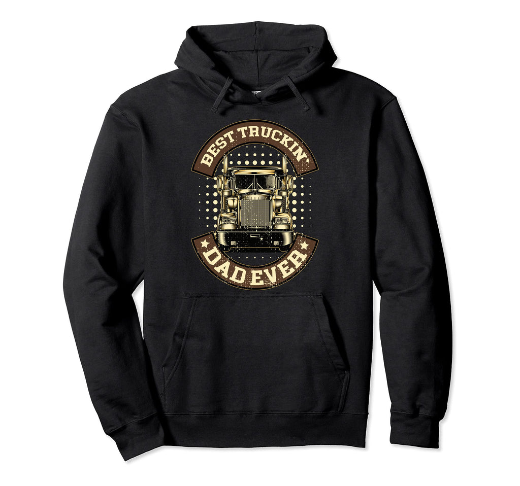 Mens Truck Driver Dad Trucker Gifts Hoodie - Minimalist Print Men Women - T-Shirt, Sweatshirt, Hoodie