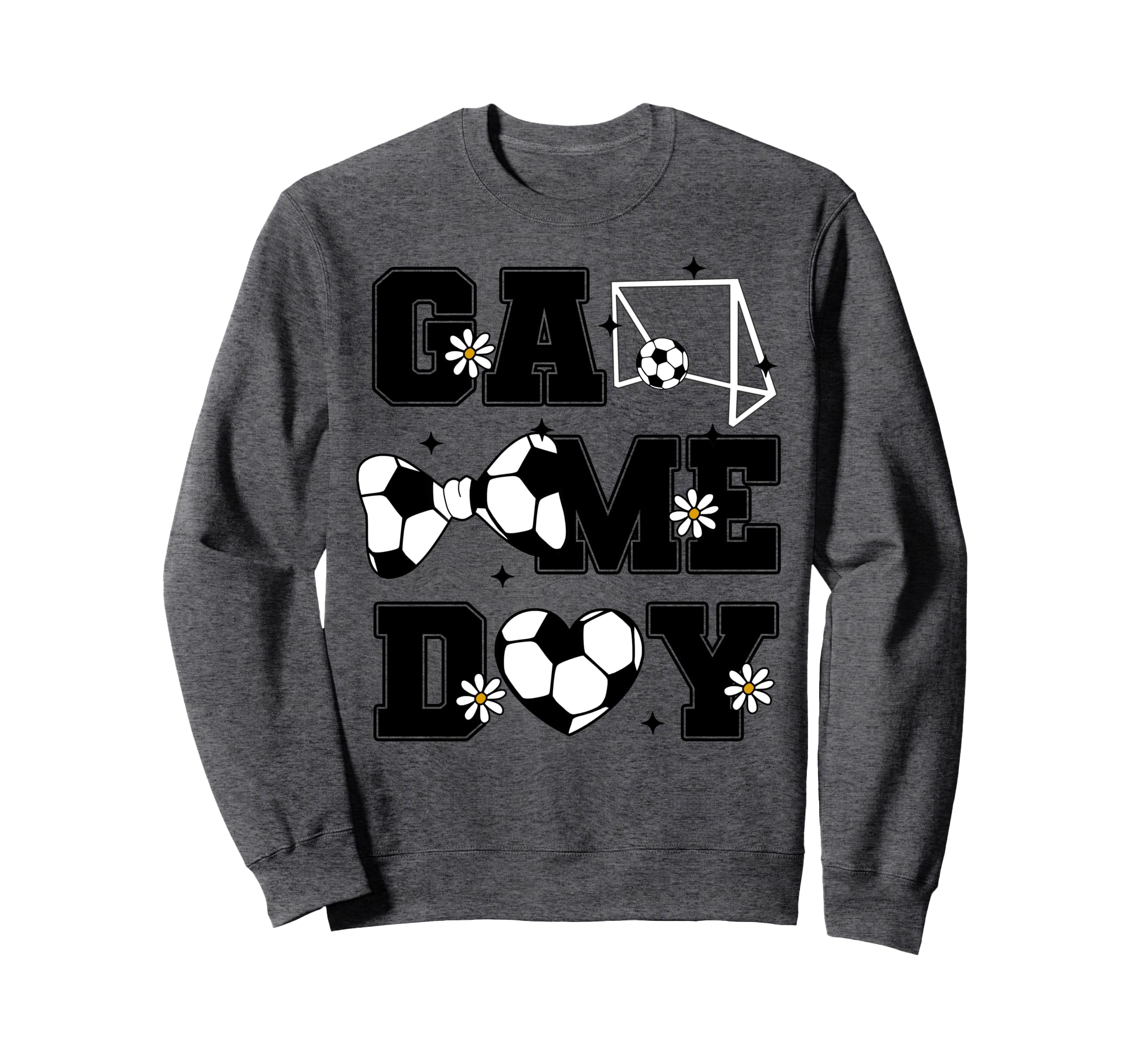 Soccer Game Day Bow And Heart Soccer Sweatshirt - Unique Graphic Men Women - T-Shirt, Sweatshirt, Hoodie
