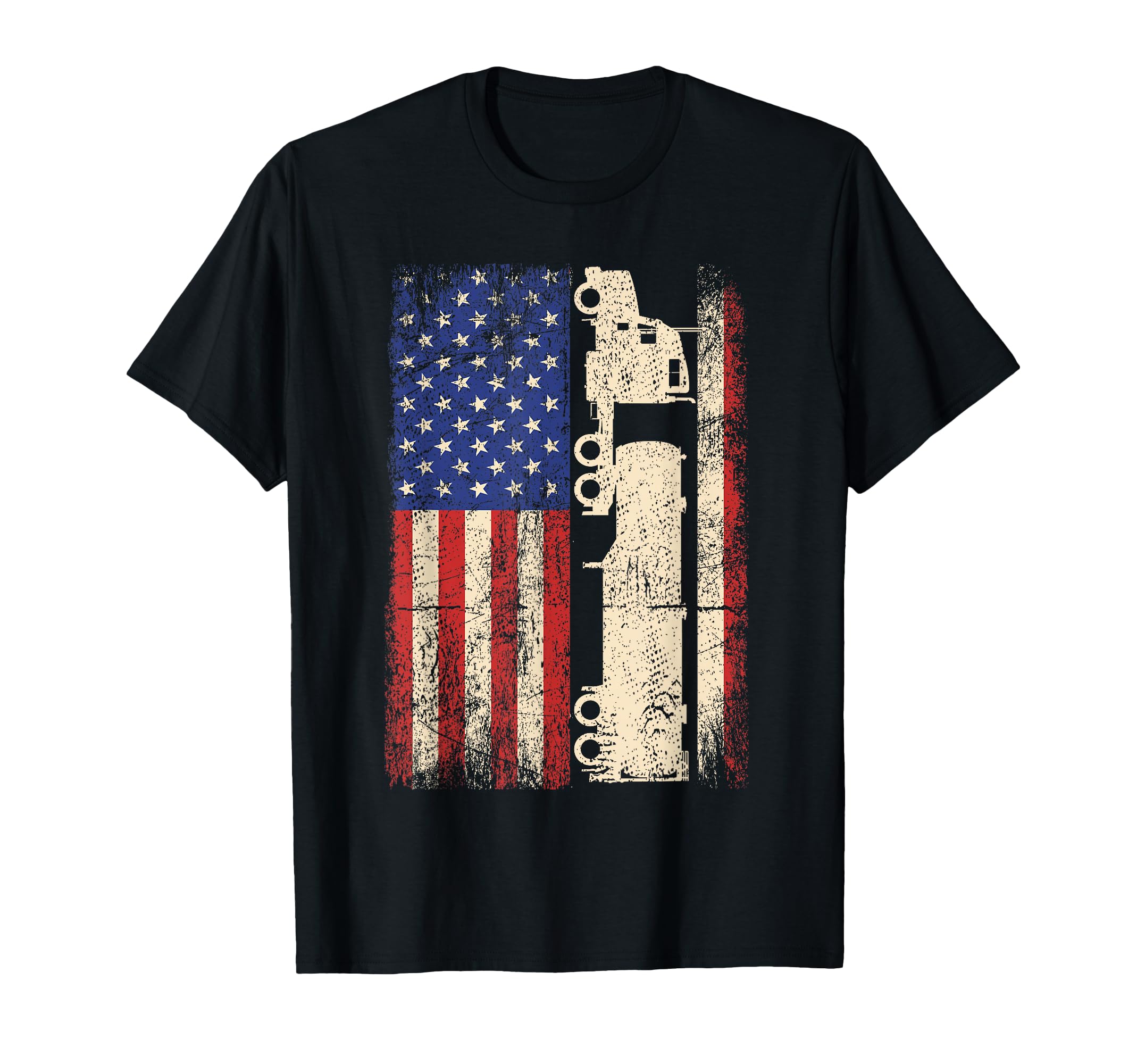 Truck Driver Usa American Flag T-Shirt - Streetwear Style for Adults - T-Shirt, Sweatshirt, Hoodie