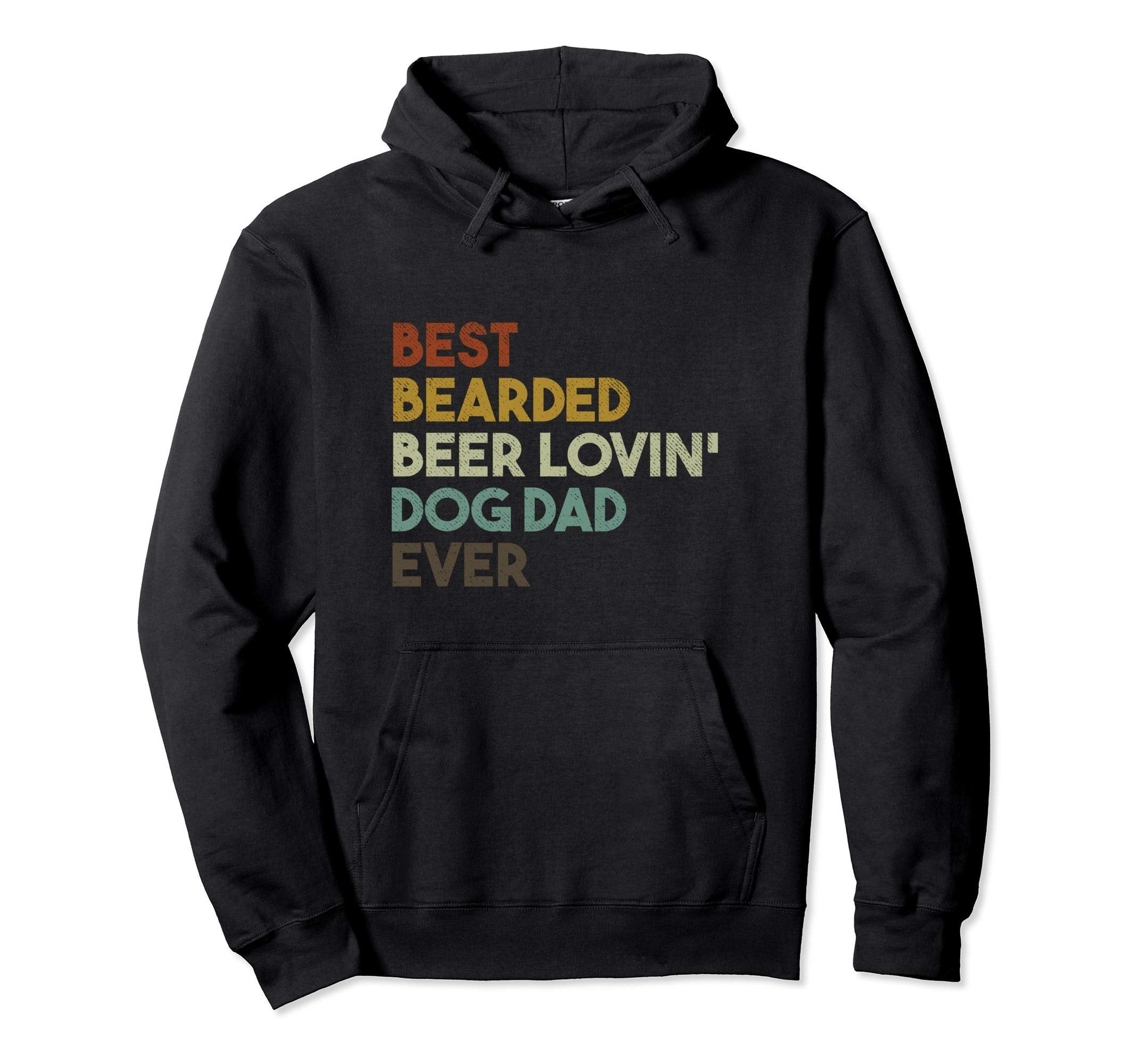 Best Bearded Beer Lovin Dog Dad Gift Hoodie - Minimalist Print Men Women - T-Shirt, Sweatshirt, Hoodie