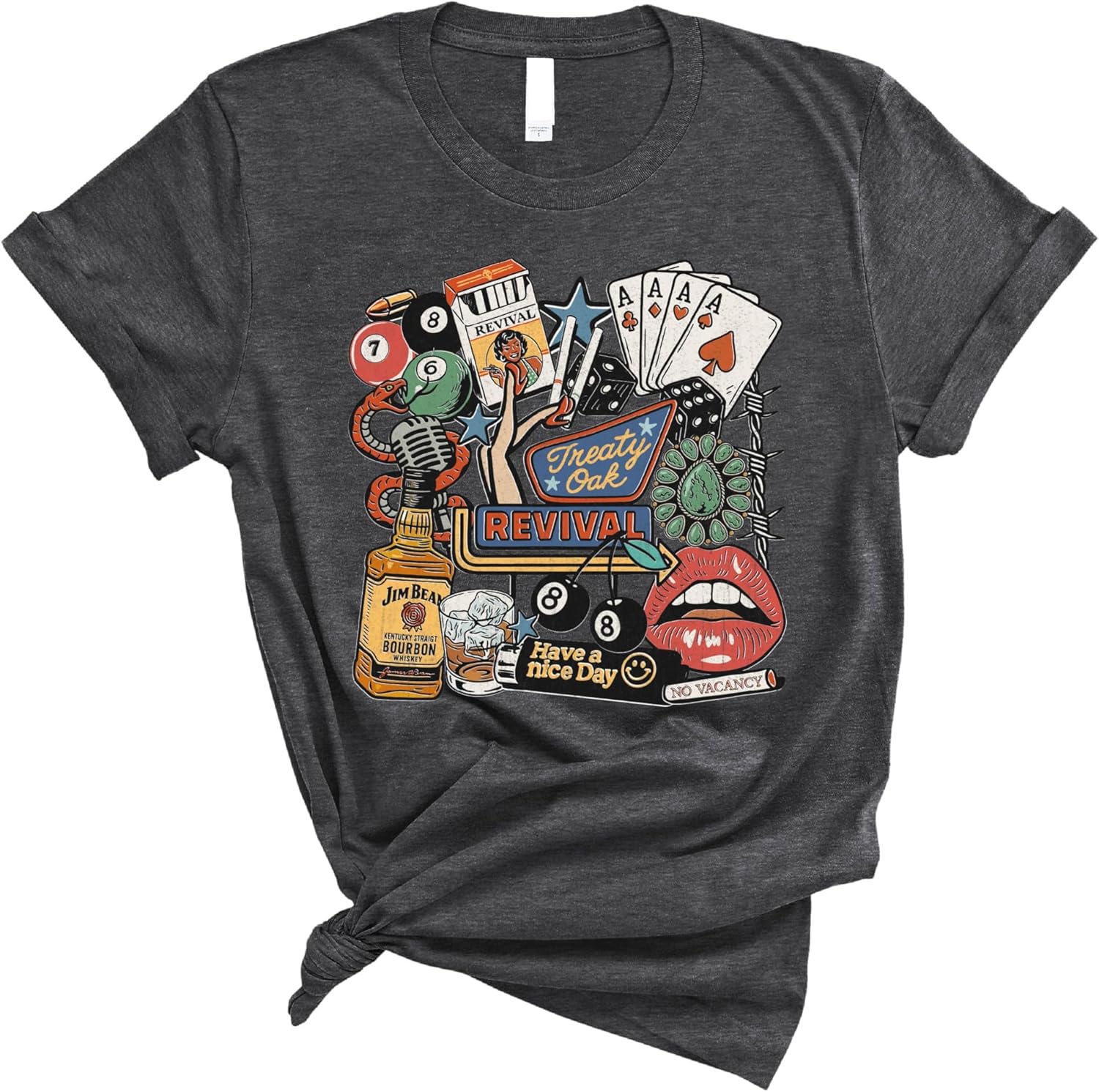 Retro Dive Bar Collage Rock Roll Revival Aesthetic - Adult & Kids T-Shirts, Sweatshirts & Hoodies apparel design preview 1