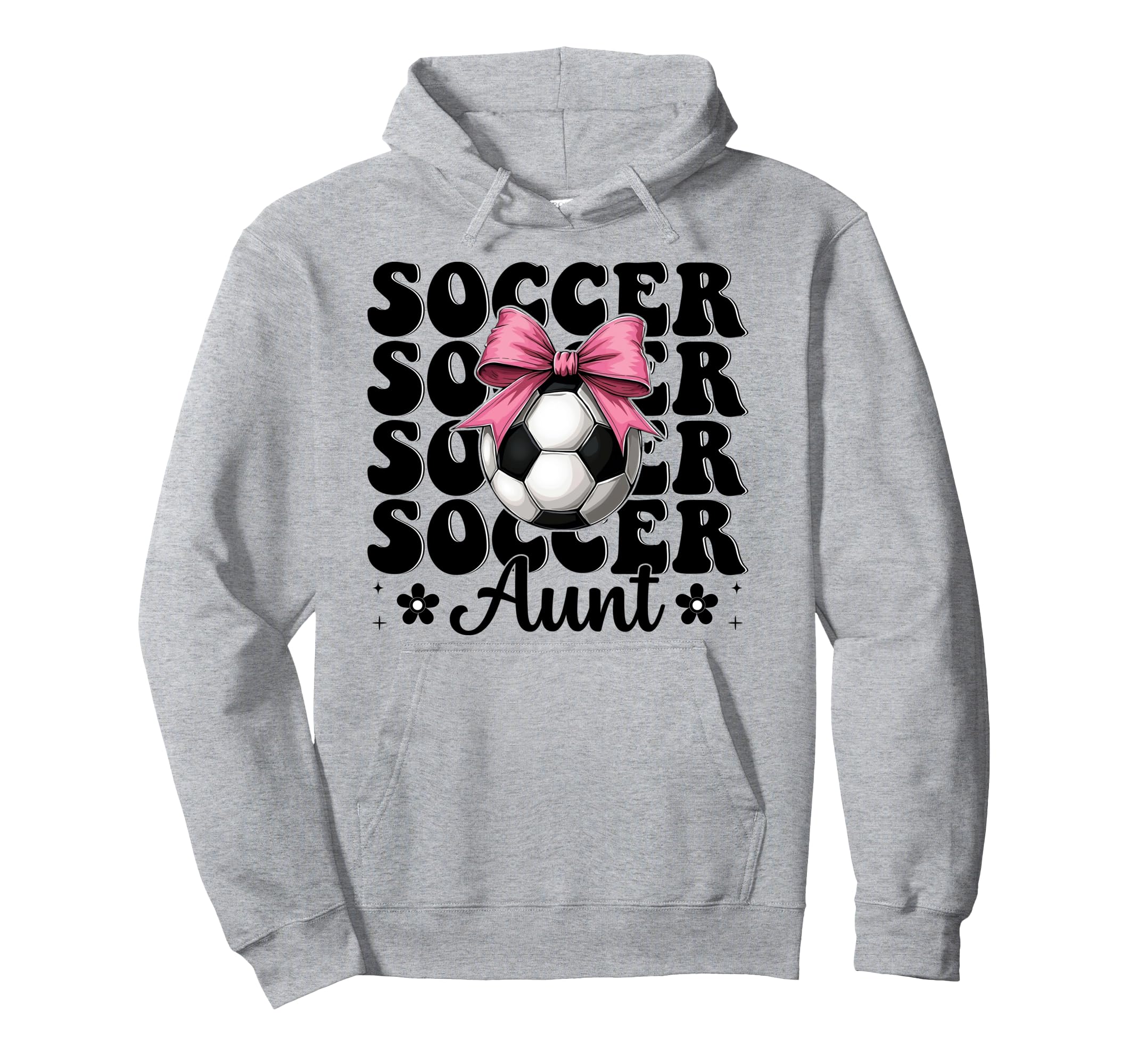 Soccer Aunt Soccer Auntie Coquette Bow Hoodie - Fun Novelty Design Unisex - T-Shirt, Sweatshirt, Hoodie