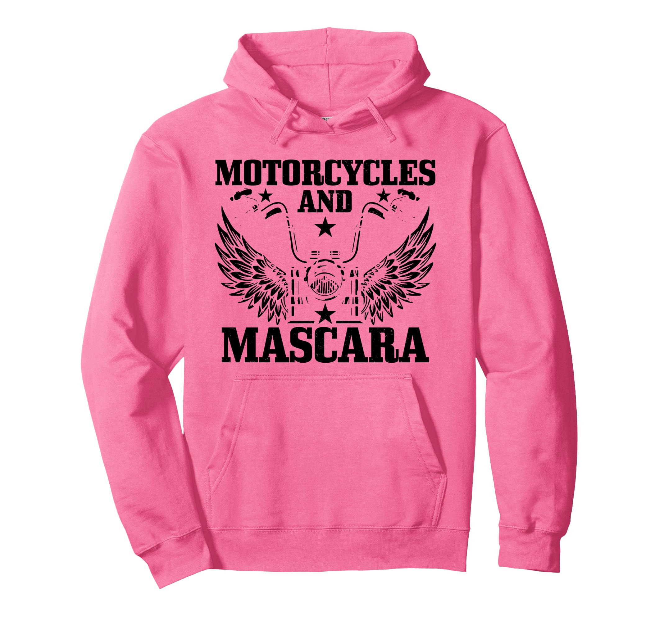 Motorcycles And Mascara Biker Funny Biker Hoodie - Unique Graphic Unisex - T-Shirt, Sweatshirt, Hoodie