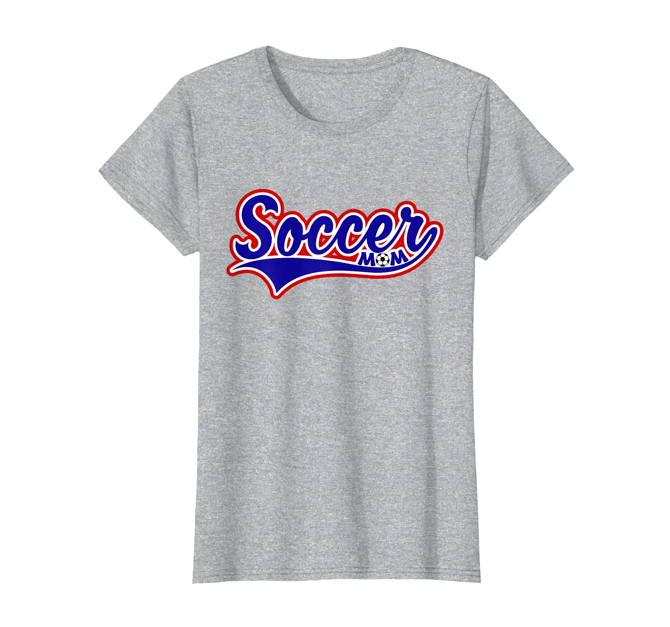 Soccer Mom Swoosh Blue White Red Ball T-Shirt - Novelty Apparel for Adults - T-Shirt, Sweatshirt, Hoodie