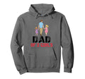 Dad Two Father Daughters Walking Together Hoodie - Graphic Print Men Women - T-Shirt, Sweatshirt, Hoodie