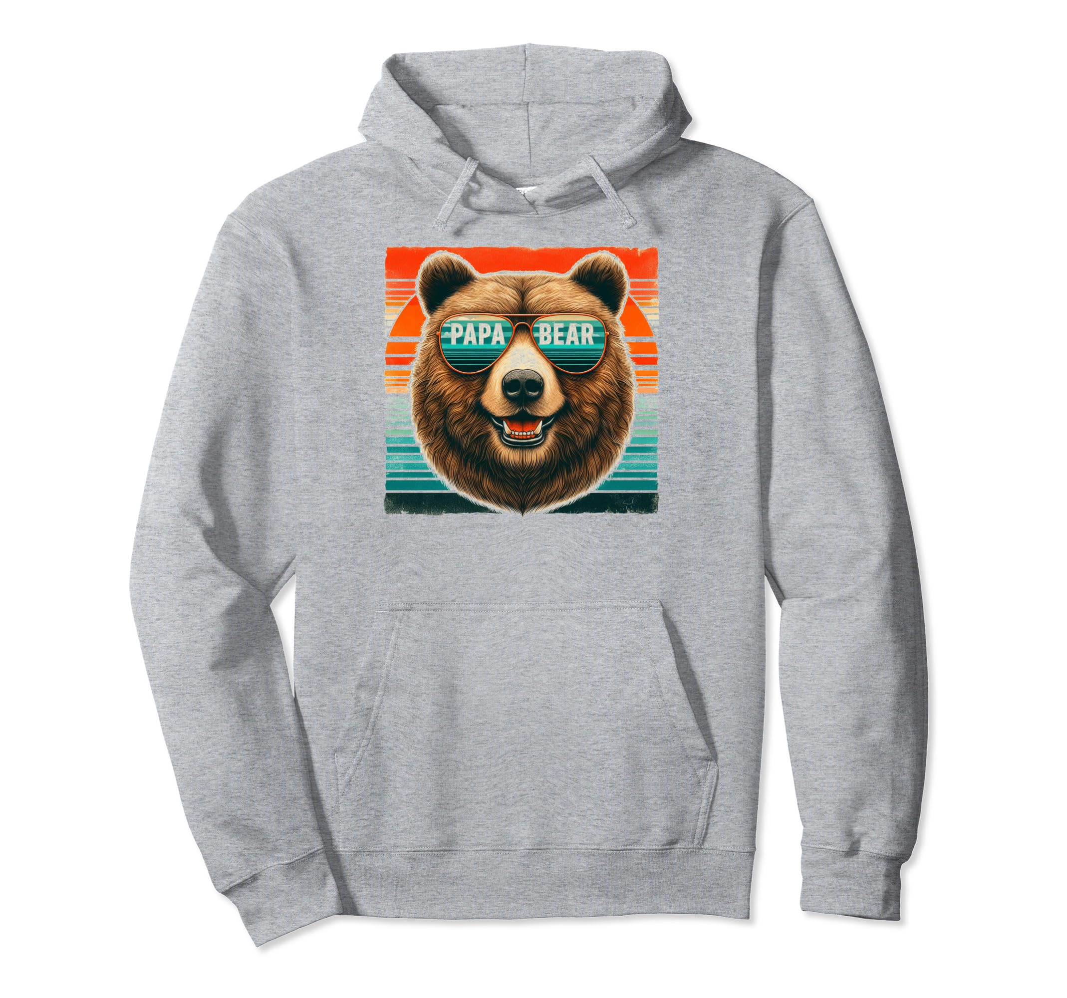 Papa Bear Sunglasses Funny Bear Dad Hoodie - Novelty Apparel Unisex - T-Shirt, Sweatshirt, Hoodie