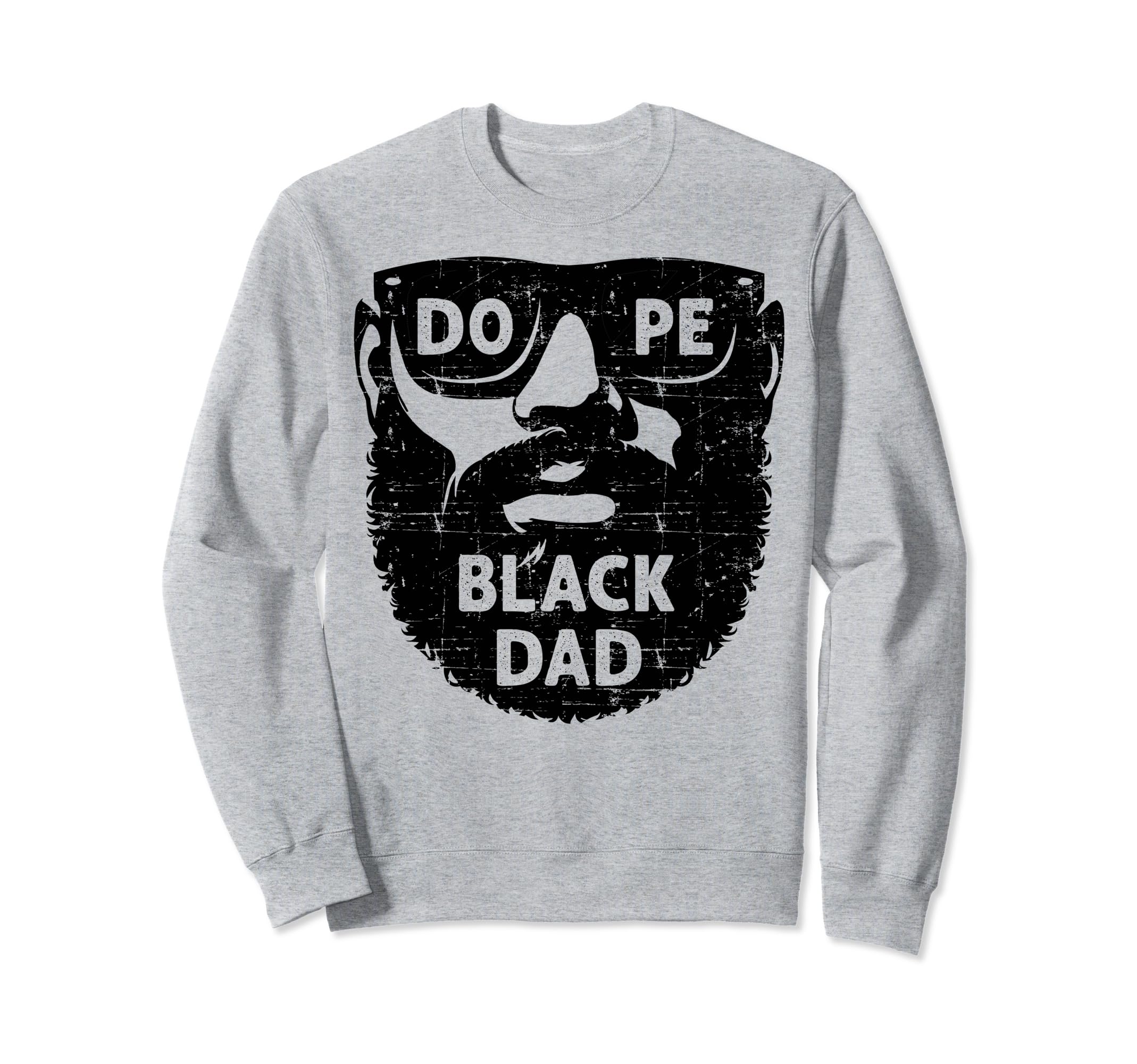 Bearded Black Dad Fathers Day Bearded Sweatshirt - Streetwear Style Unisex - T-Shirt, Sweatshirt, Hoodie