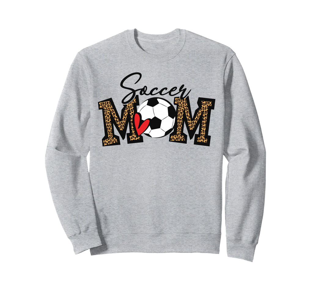 Soccer Mom Leopard Funny Soccer Sweatshirt - Aesthetic Graphic for Adults - T-Shirt, Sweatshirt, Hoodie