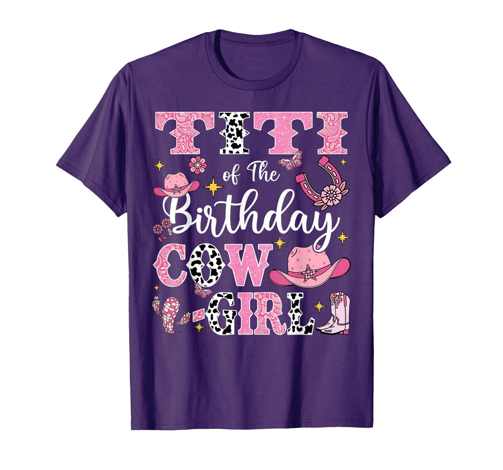 Titi Birthday Cow Rodeo Cow Birthday T-Shirt - Novelty Apparel for Adults - T-Shirt, Sweatshirt, Hoodie