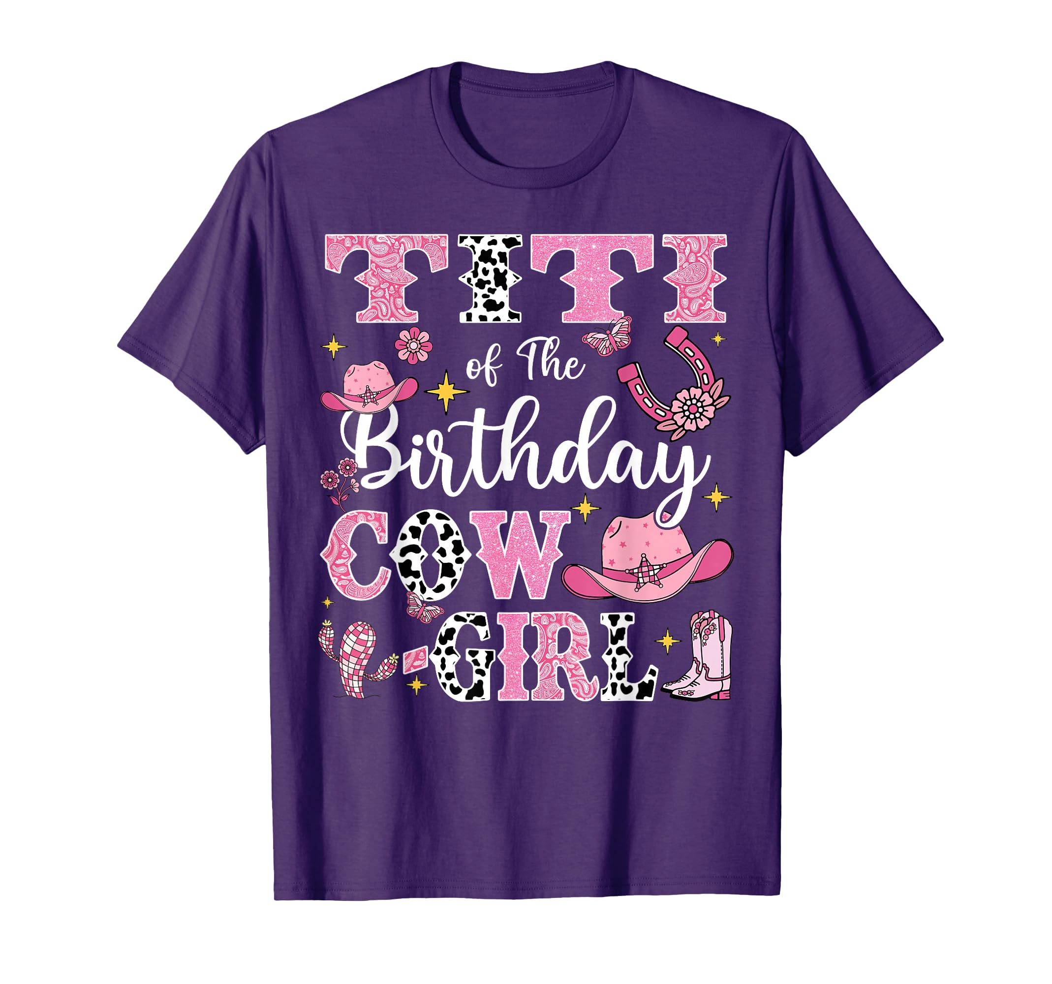 Titi Birthday Cow Rodeo Cow Birthday T-Shirt - Novelty Apparel for Adults - T-Shirt, Sweatshirt, Hoodie