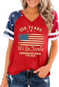 250th Anniversary USA Women American Flag 4th of July - Adult & Kids T-Shirts, Sweatshirts & Hoodies apparel design preview 1
