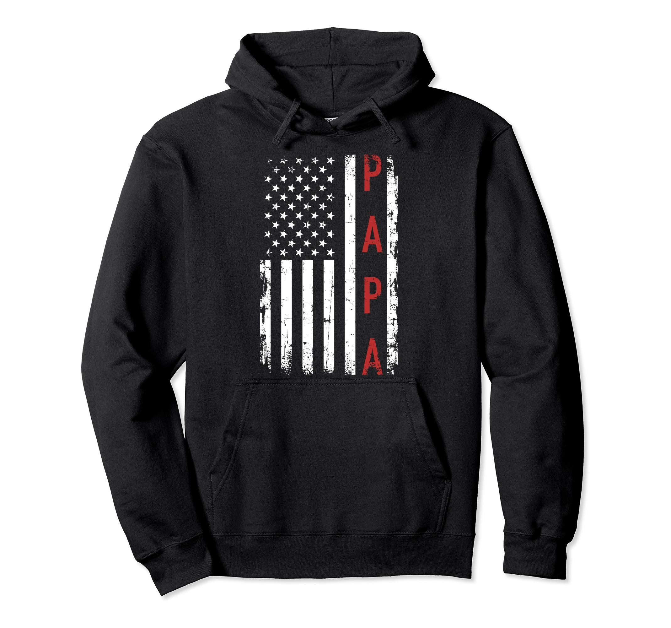 Papa Us American Flag Hoodie - Trendy Graphic Men Women - T-Shirt, Sweatshirt, Hoodie