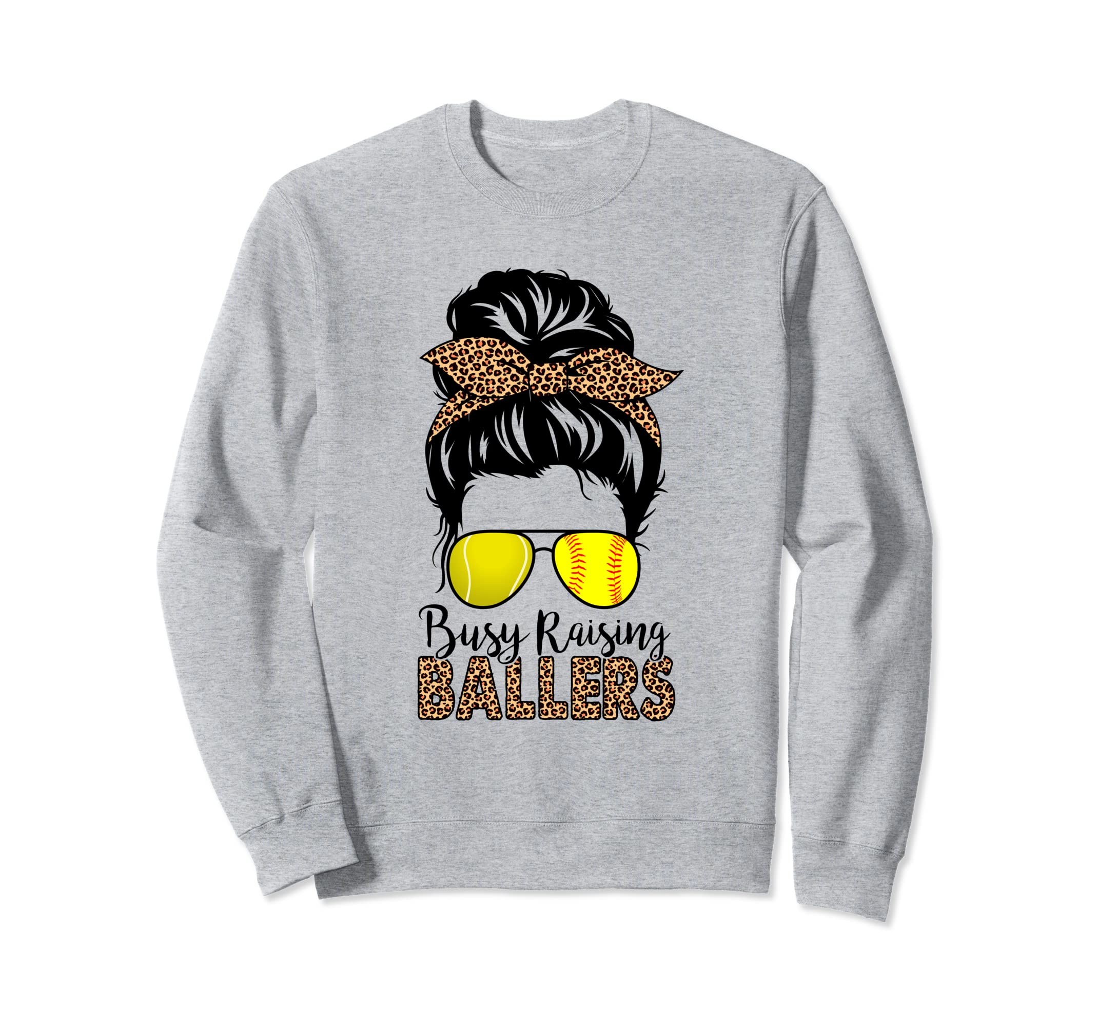 Busy Raising Ballers Tennis Softball Sweatshirt - Aesthetic Graphic Unisex - T-Shirt, Sweatshirt, Hoodie