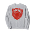 Bear Brown Head Bear Motif Bear Sweatshirt - Fun Novelty Design Men Women - T-Shirt, Sweatshirt, Hoodie