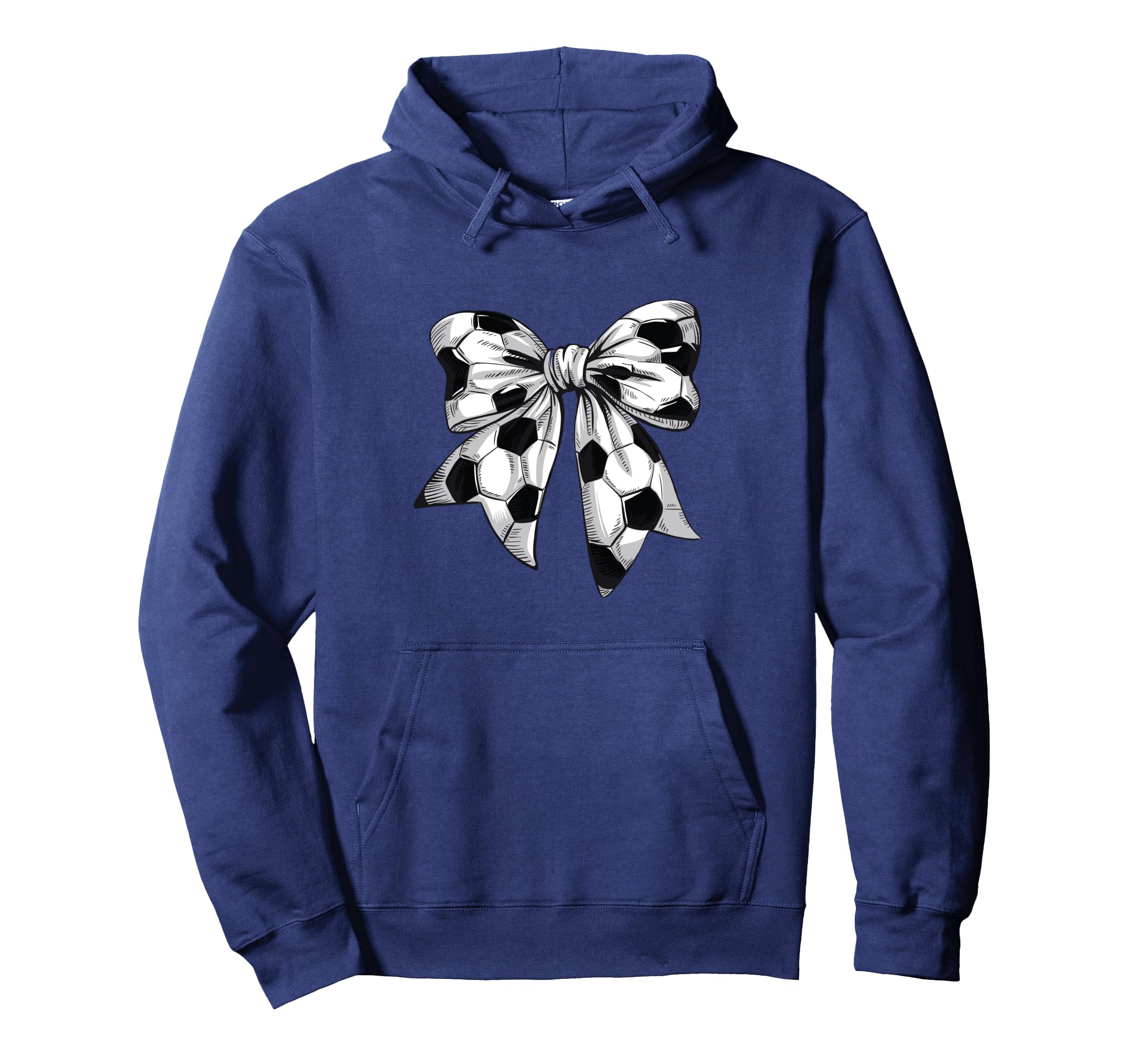Coquette Bow Soccer Ball Mom Life Game Hoodie - Graphic Print for Adults - T-Shirt, Sweatshirt, Hoodie