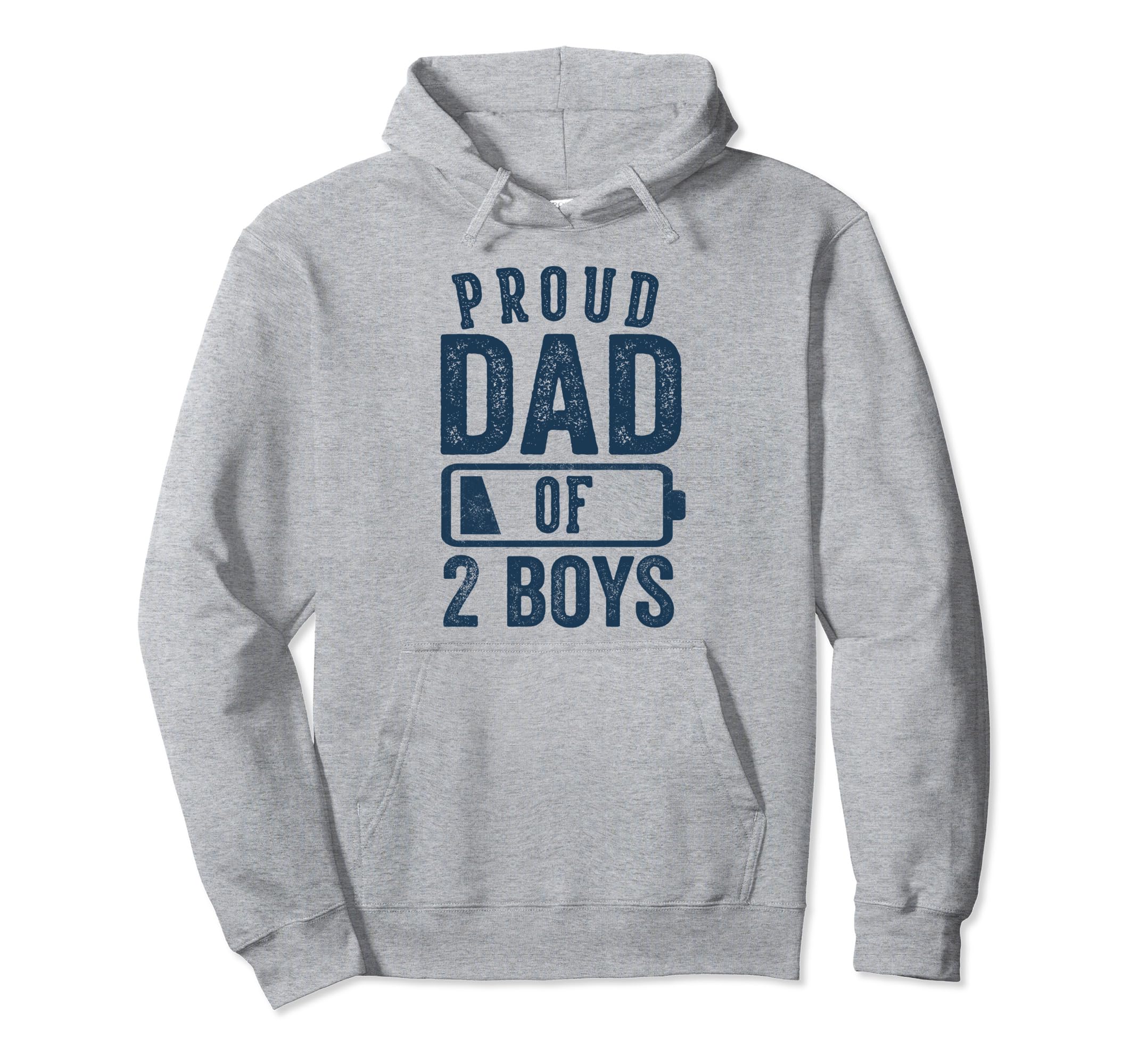 Proud Dad 2 Gifts Daddy Two Sons Hoodie - Trendy Graphic for Adults - T-Shirt, Sweatshirt, Hoodie