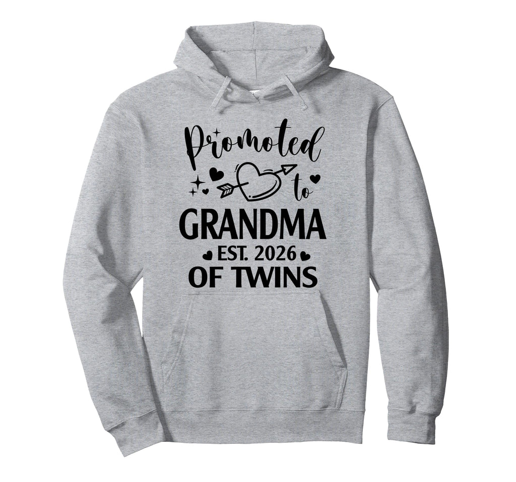Promoted To Grandma Twins Est 2026 Hoodie - Minimalist Print Men Women - T-Shirt, Sweatshirt, Hoodie