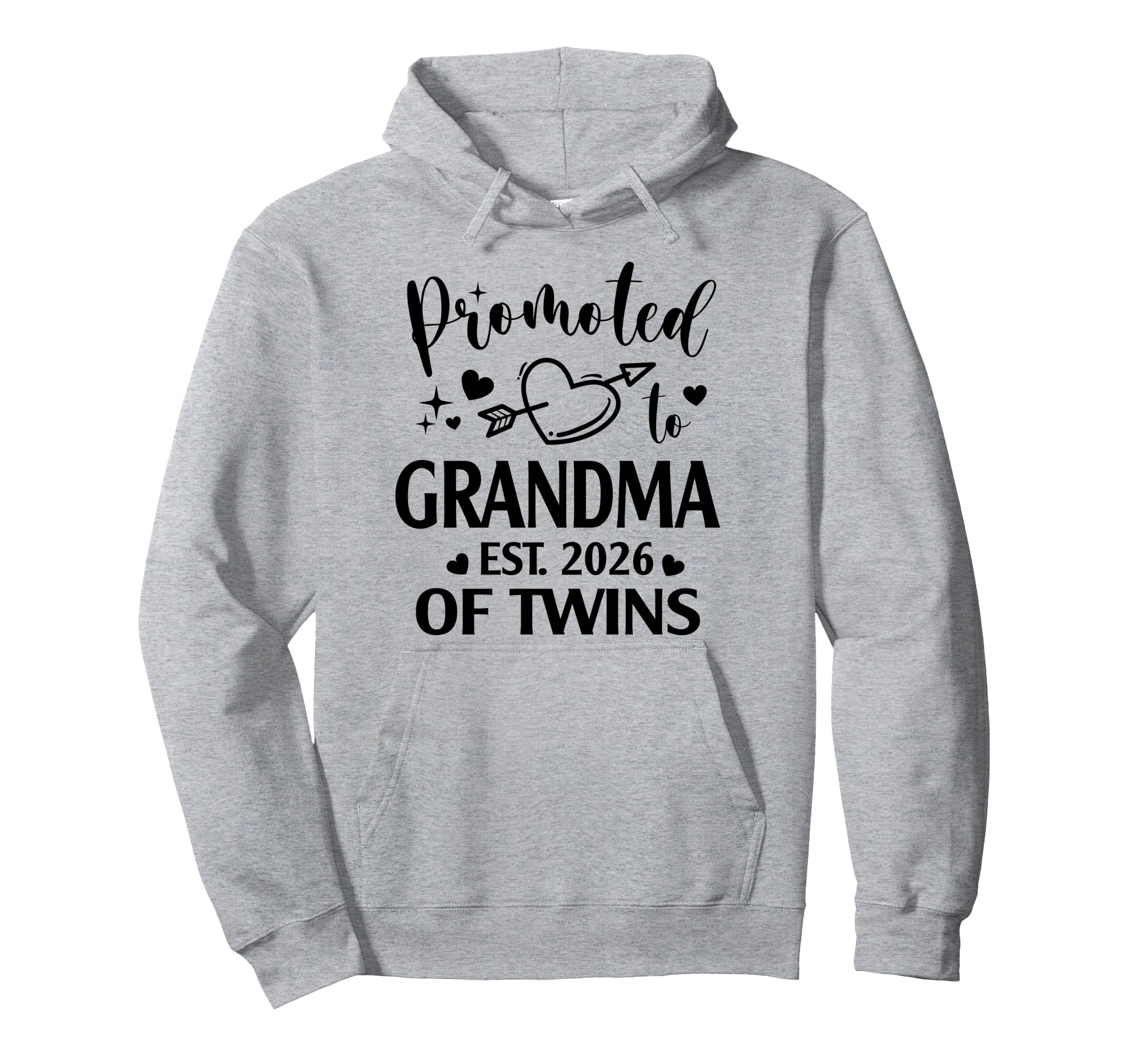 Promoted To Grandma Twins Est 2026 Hoodie - Minimalist Print Men Women - T-Shirt, Sweatshirt, Hoodie