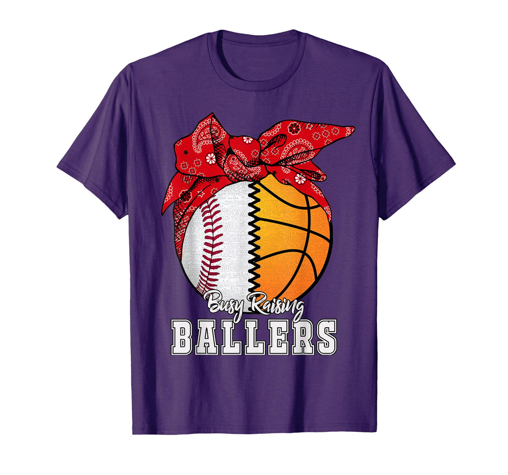 Busy Raising Ballers Baseball T-Shirt - Minimalist Print Men Women - T-Shirt, Sweatshirt, Hoodie