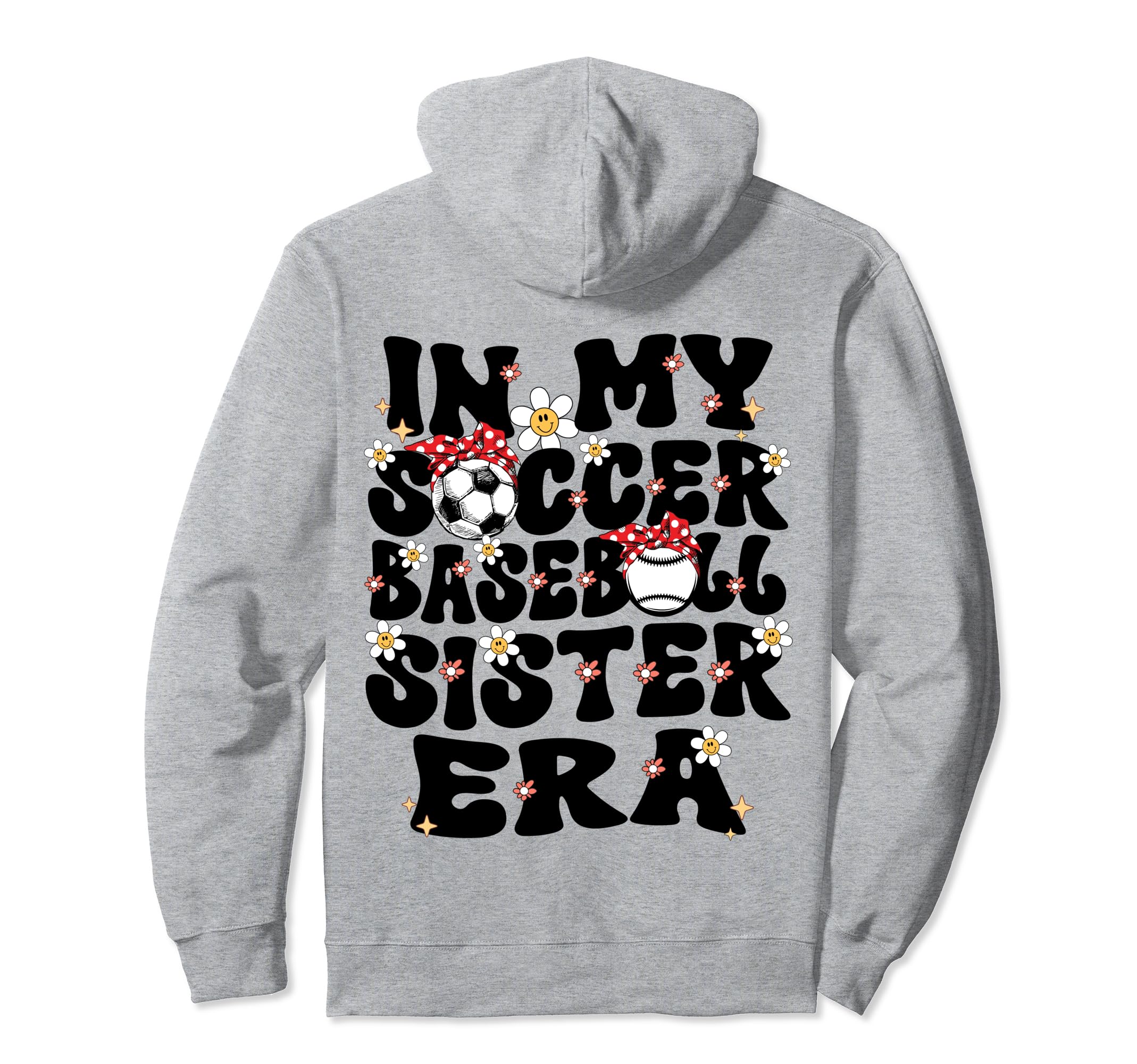 My Soccer Baseball Sister Era Baseball Hoodie - Minimalist Print Men Women - T-Shirt, Sweatshirt, Hoodie