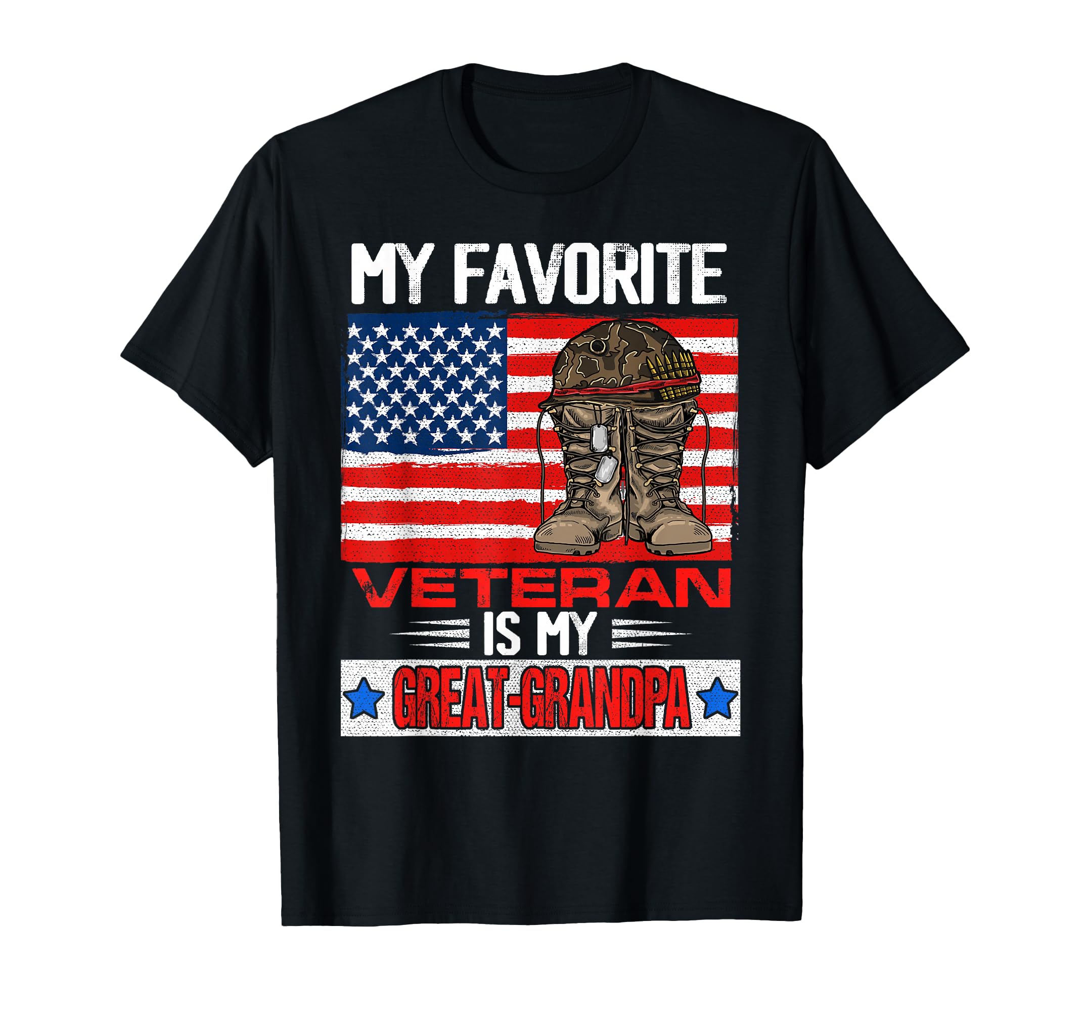 My Favorite Veteran Is My Great Grandpa T-Shirt - Unique Graphic Men Women - T-Shirt, Sweatshirt, Hoodie