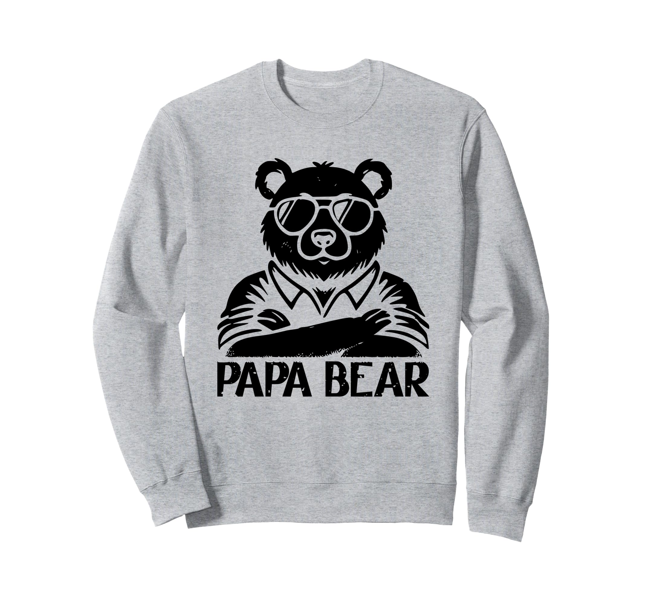 Dad Is Papa Bear Sunglasses Daddy Sweatshirt - Minimalist Print Men Women - T-Shirt, Sweatshirt, Hoodie