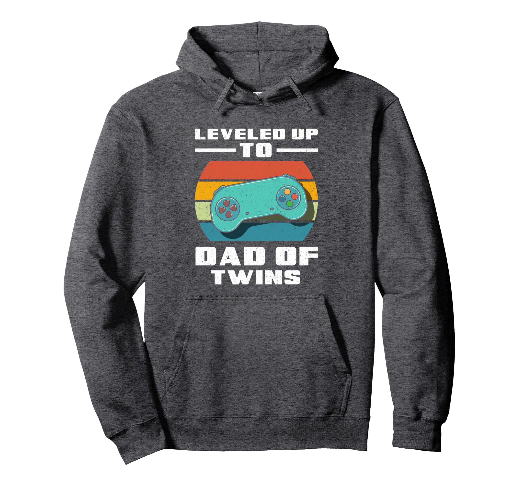 Leveled Up To Dad Twins Gaming Father Hoodie - Novelty Apparel Men Women - T-Shirt, Sweatshirt, Hoodie