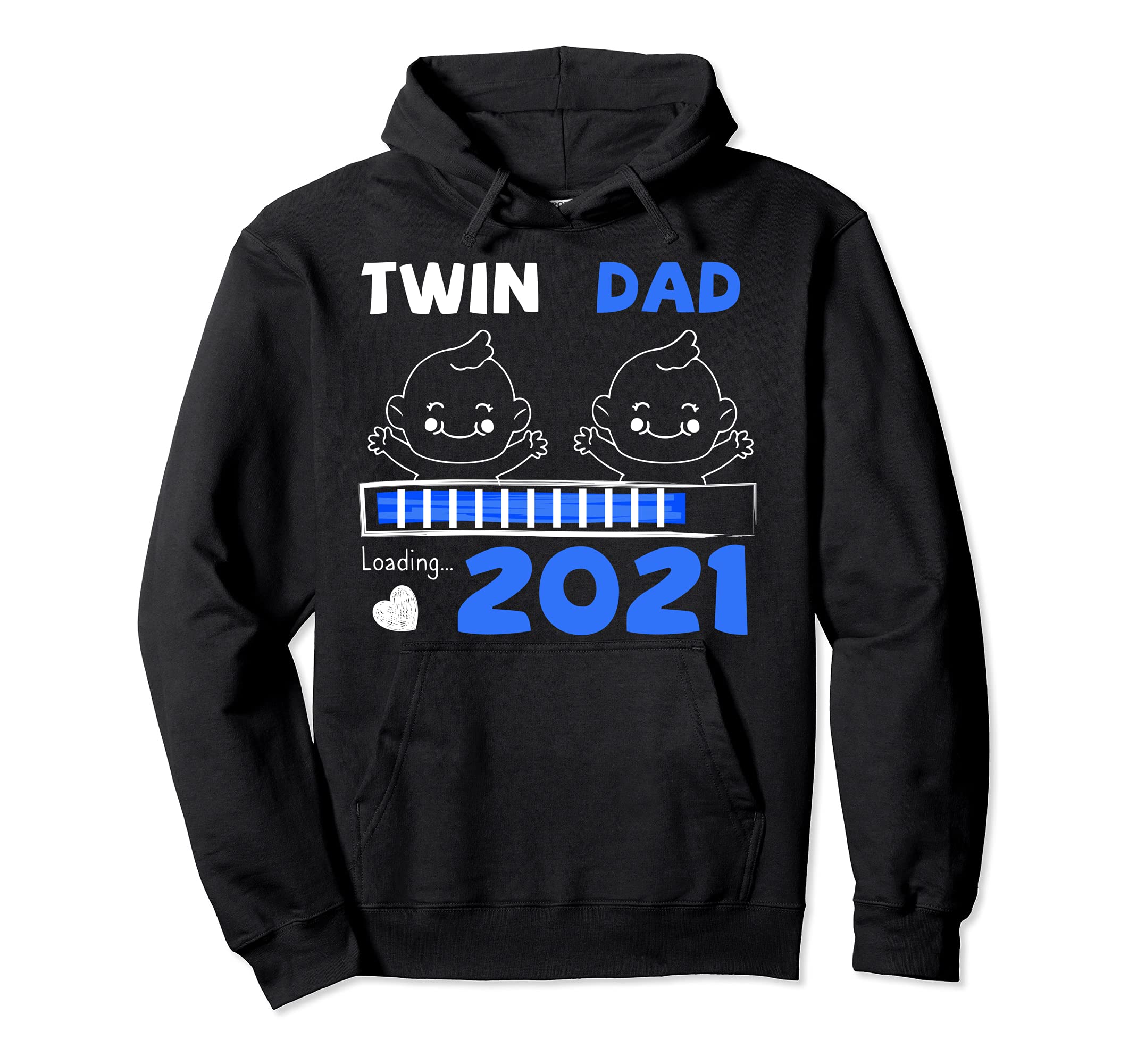 Twin Dad Twin Daddy To Be 2021 Hoodie - Minimalist Print Men Women - T-Shirt, Sweatshirt, Hoodie