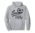 Soccer Papaw Heart Family Matching Team Hoodie - Aesthetic Graphic Unisex - T-Shirt, Sweatshirt, Hoodie