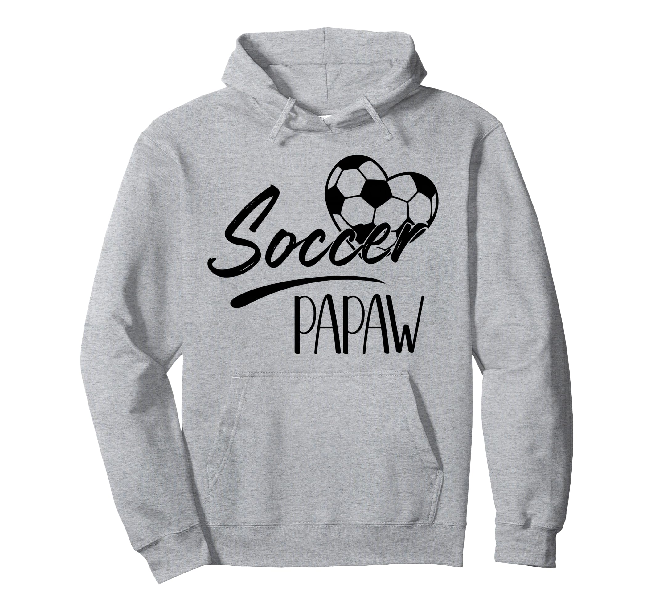 Soccer Papaw Heart Family Matching Team Hoodie - Aesthetic Graphic Unisex - T-Shirt, Sweatshirt, Hoodie