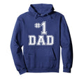 1 Dad Number One Fathers Day Dad Hoodie - Minimalist Print for Adults - T-Shirt, Sweatshirt, Hoodie