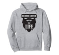 Beard Bearded Mens Dad Daddy Barber Hoodie - Minimalist Print Unisex - T-Shirt, Sweatshirt, Hoodie