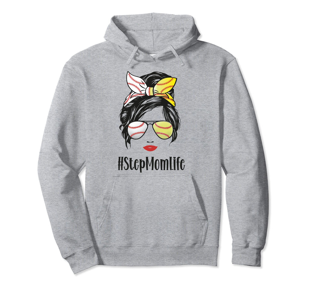 Baseball Softball Stepmom Life Hoodie - Casual Everyday Wear for Adults - T-Shirt, Sweatshirt, Hoodie