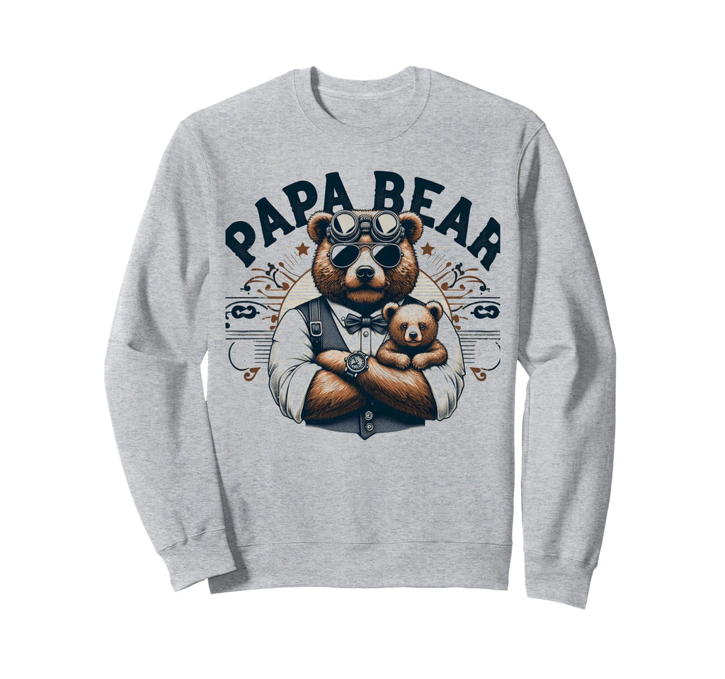 Papa Bear Funny Mechanic Bears Sweatshirt - Aesthetic Graphic for Adults - T-Shirt, Sweatshirt, Hoodie