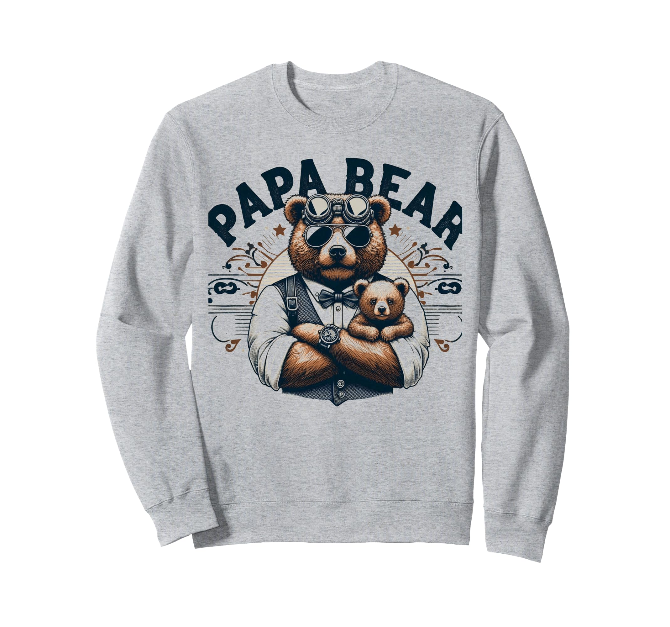 Papa Bear Funny Mechanic Bears Sweatshirt - Aesthetic Graphic for Adults - T-Shirt, Sweatshirt, Hoodie
