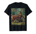 Bigfoot Farmer Driving Tractor Farm Dad T-Shirt - Unique Graphic Unisex - T-Shirt, Sweatshirt, Hoodie