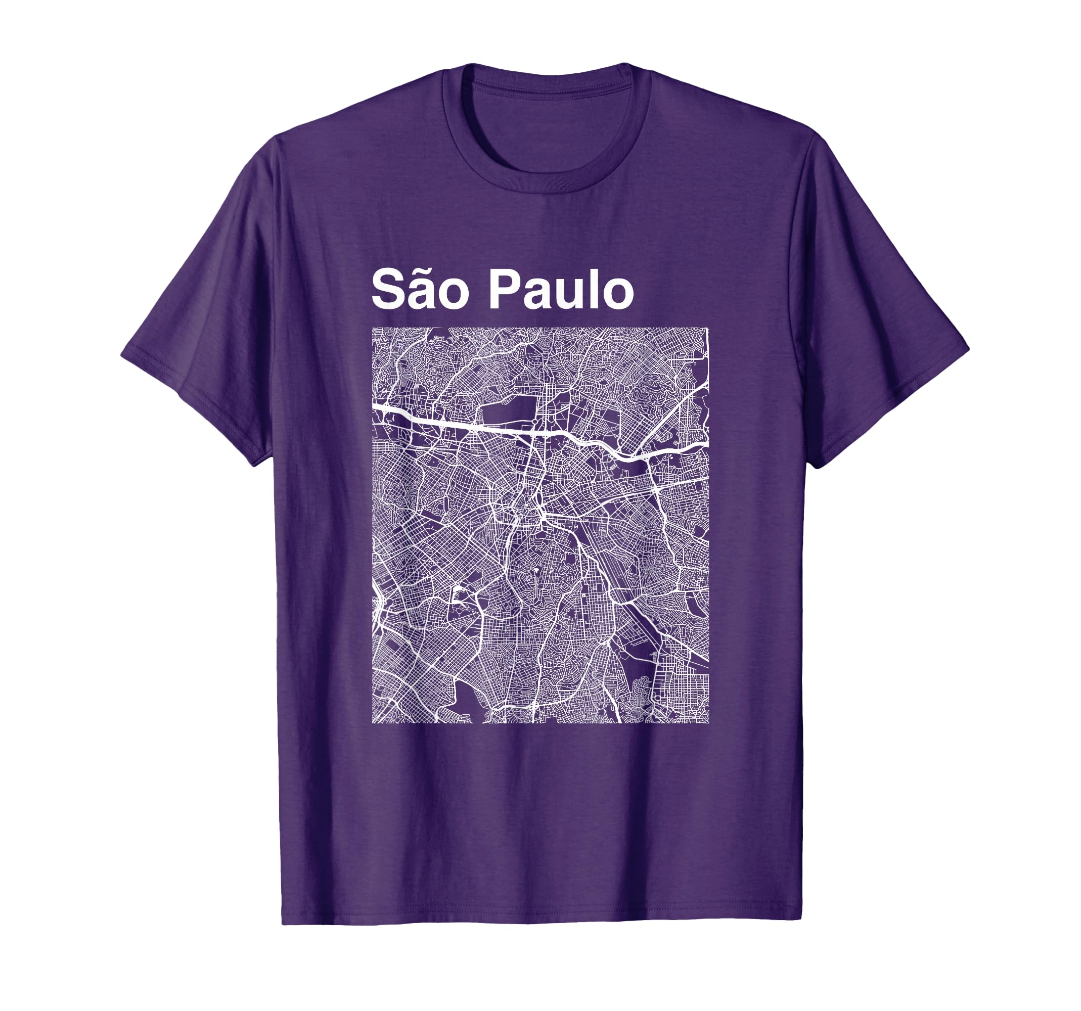 Sao Paulo Brazil City Map T-Shirt - Streetwear Style Men Women - T-Shirt, Sweatshirt, Hoodie