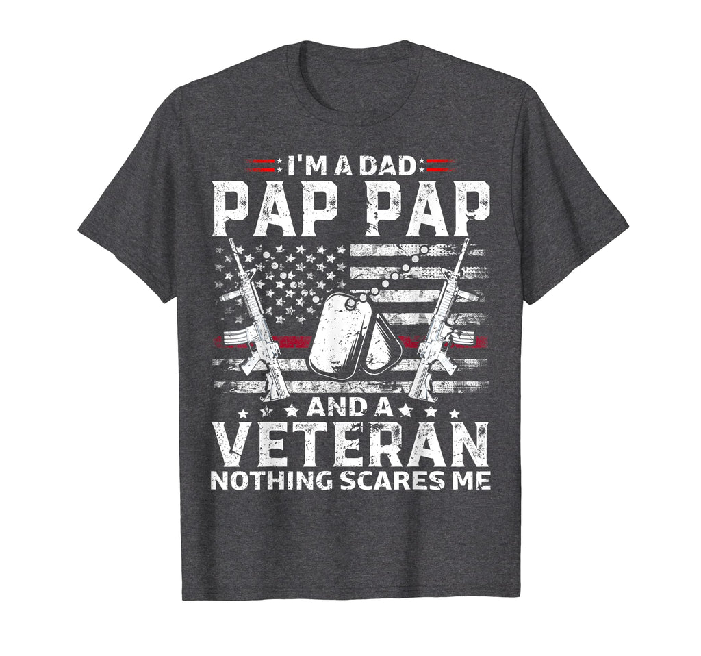 Mens Im Dad Pap Pap Veteran T-Shirt - Graphic Print Men Women - T-Shirt, Sweatshirt, Hoodie