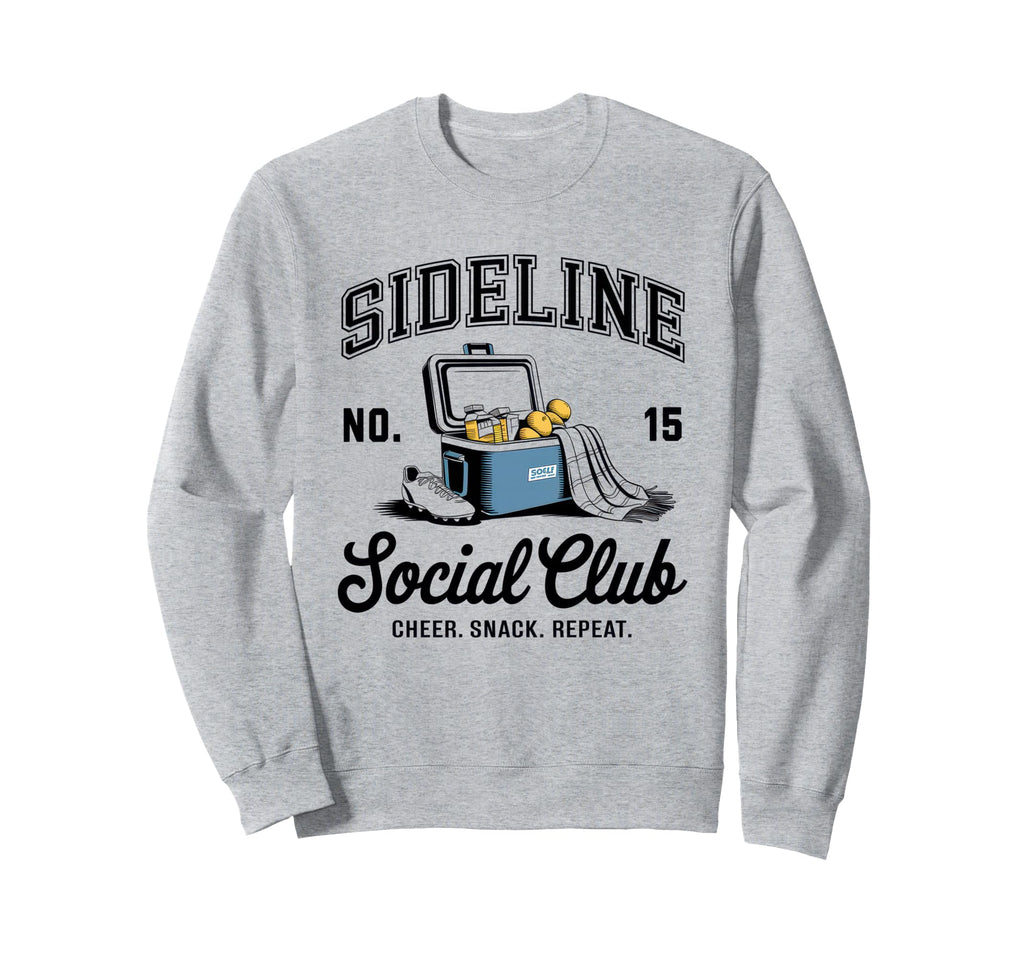 Sideline Social Club Soccer Mom Sweatshirt - Custom Art Print Men Women - T-Shirt, Sweatshirt, Hoodie