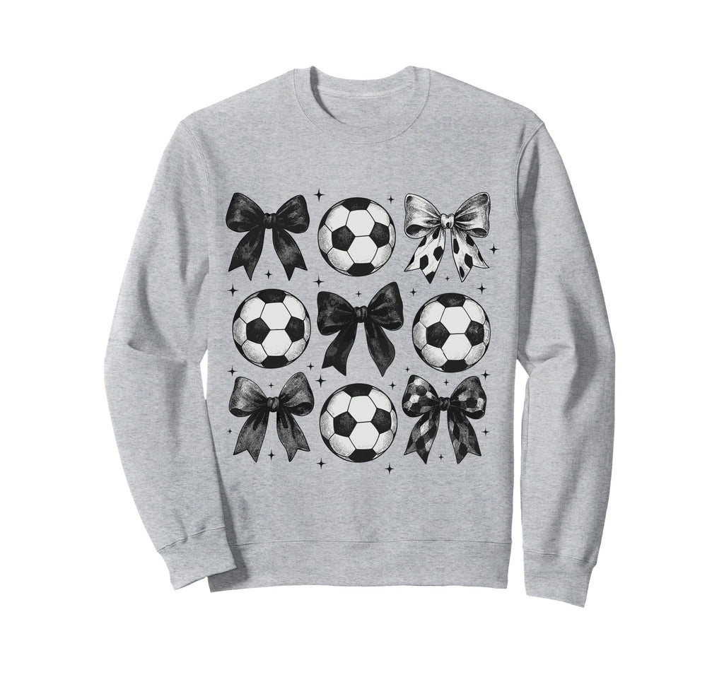 Soccer Coquette Bow Funny Soccer Sweatshirt - Aesthetic Graphic for Adults - T-Shirt, Sweatshirt, Hoodie