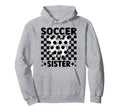 Soccer Sister Soccer Sis Coquette Bow Hoodie - Custom Art Print Men Women - T-Shirt, Sweatshirt, Hoodie