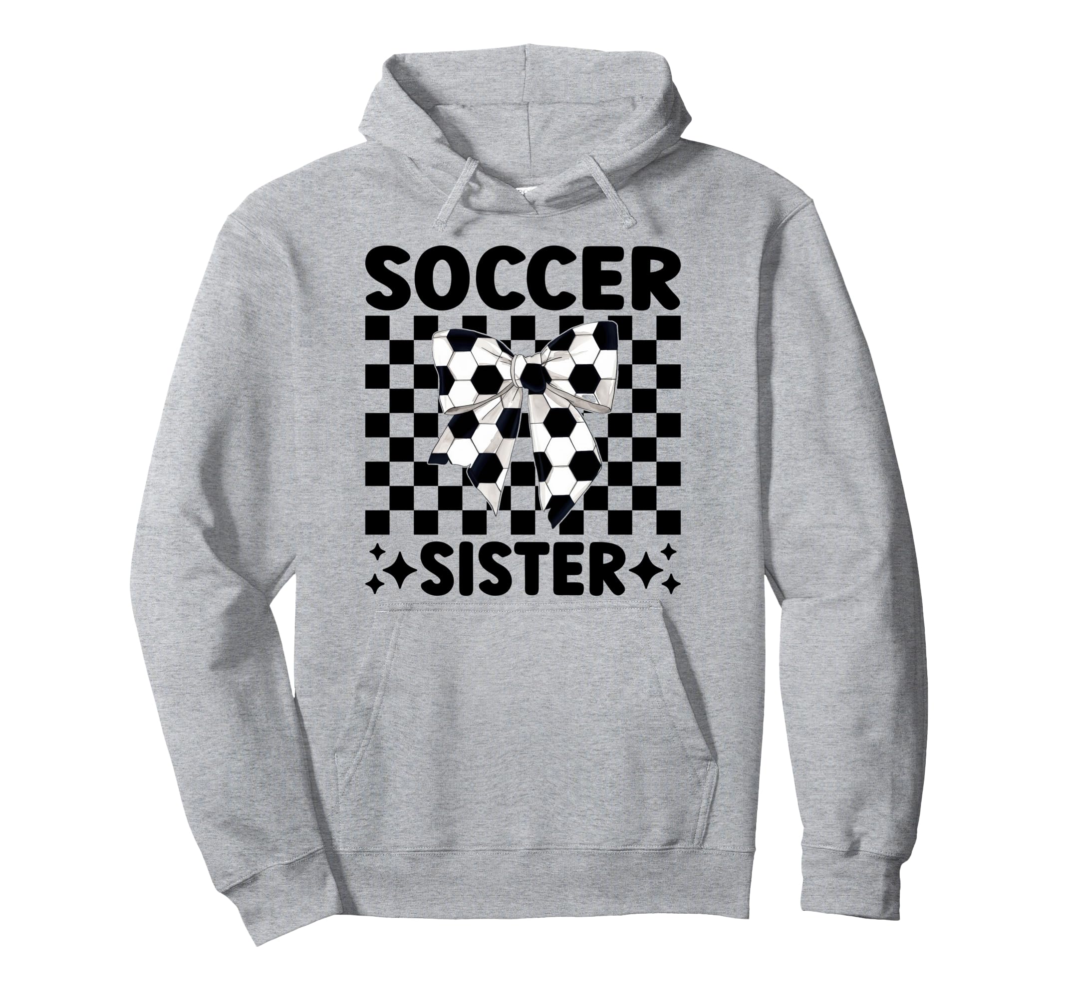 Soccer Sister Soccer Sis Coquette Bow Hoodie - Custom Art Print Men Women - T-Shirt, Sweatshirt, Hoodie
