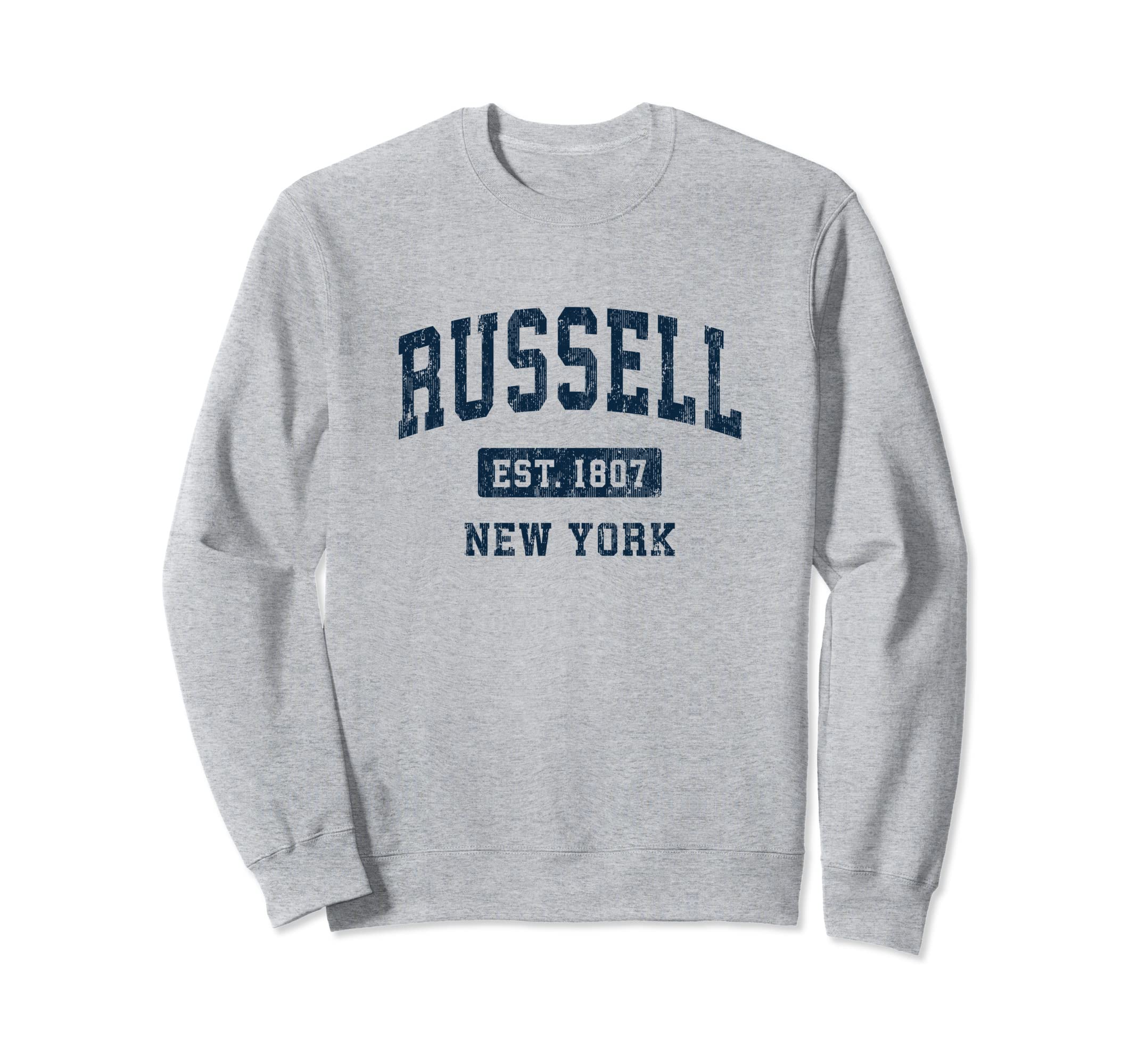 Russell New York Ny Athletic Sweatshirt - Fun Novelty Design for Adults - T-Shirt, Sweatshirt, Hoodie