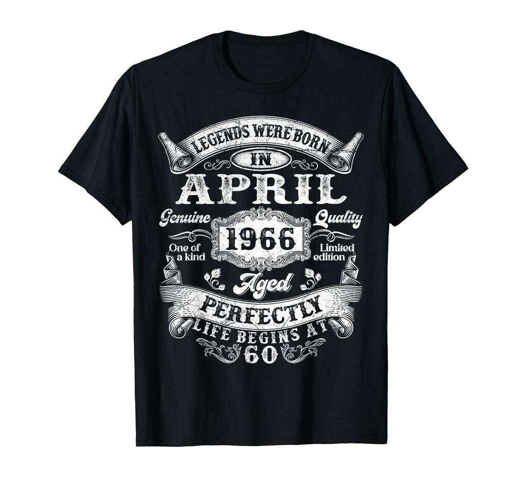 Legends Were Born April 1966 60Th T-Shirt - Aesthetic Graphic Unisex - T-Shirt, Sweatshirt, Hoodie