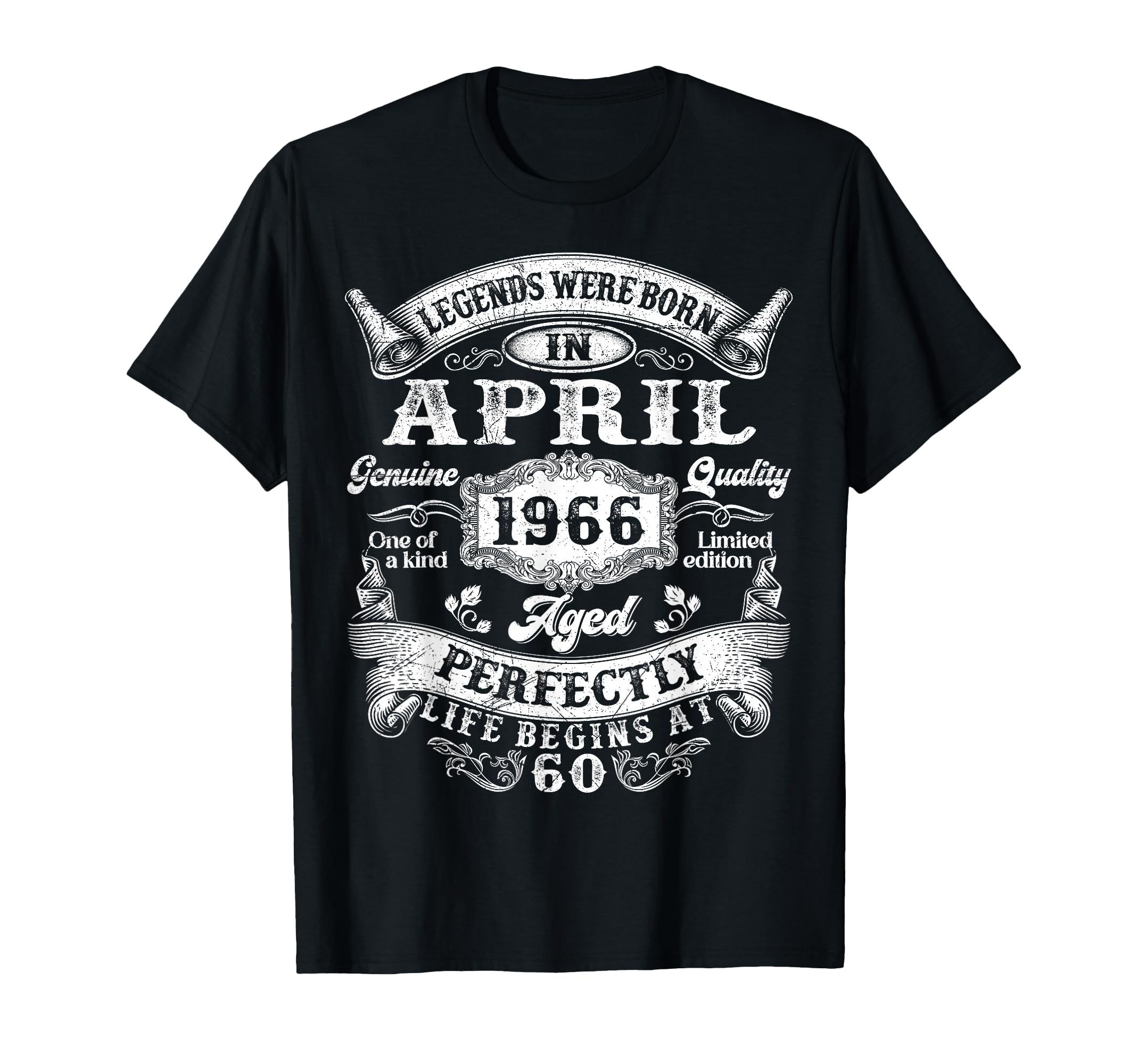 Legends Were Born April 1966 60Th T-Shirt - Aesthetic Graphic Unisex - T-Shirt, Sweatshirt, Hoodie