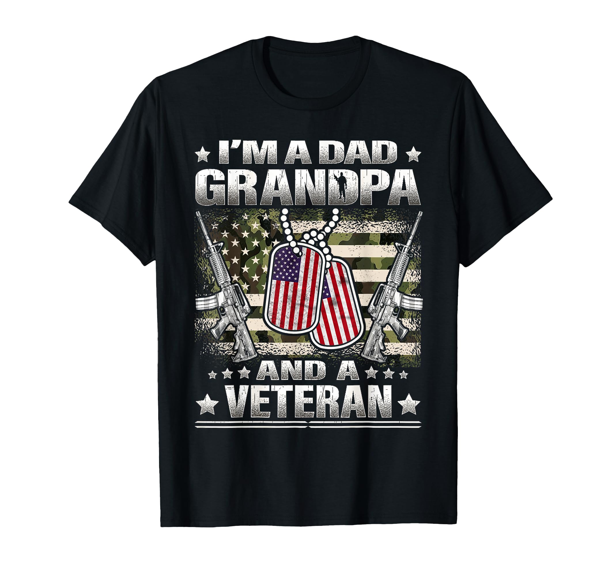 Veteran Im Dad Grandpa And Veteran T-Shirt - Minimalist Print for Adults - T-Shirt, Sweatshirt, Hoodie