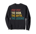 Pop Pop Myth Legend Funny Grandpa Sweatshirt - Custom Art Print Unisex - T-Shirt, Sweatshirt, Hoodie