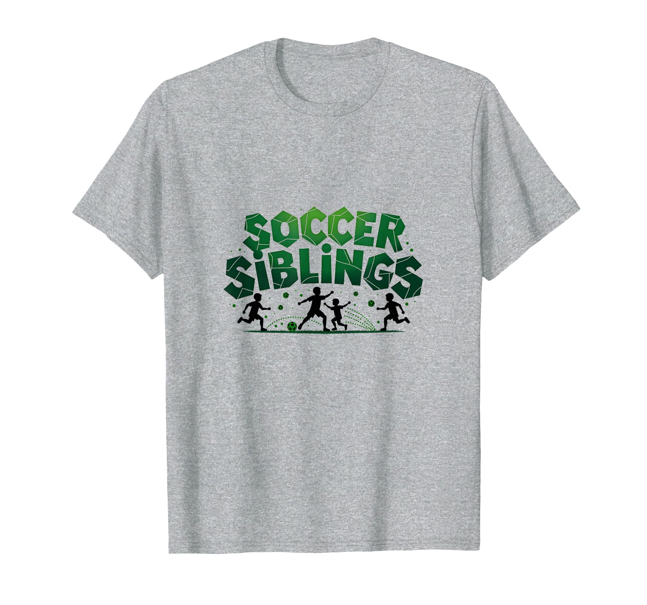 Soccer Siblings Family Teamwork Soccer T-Shirt - Custom Art Print Unisex - T-Shirt, Sweatshirt, Hoodie