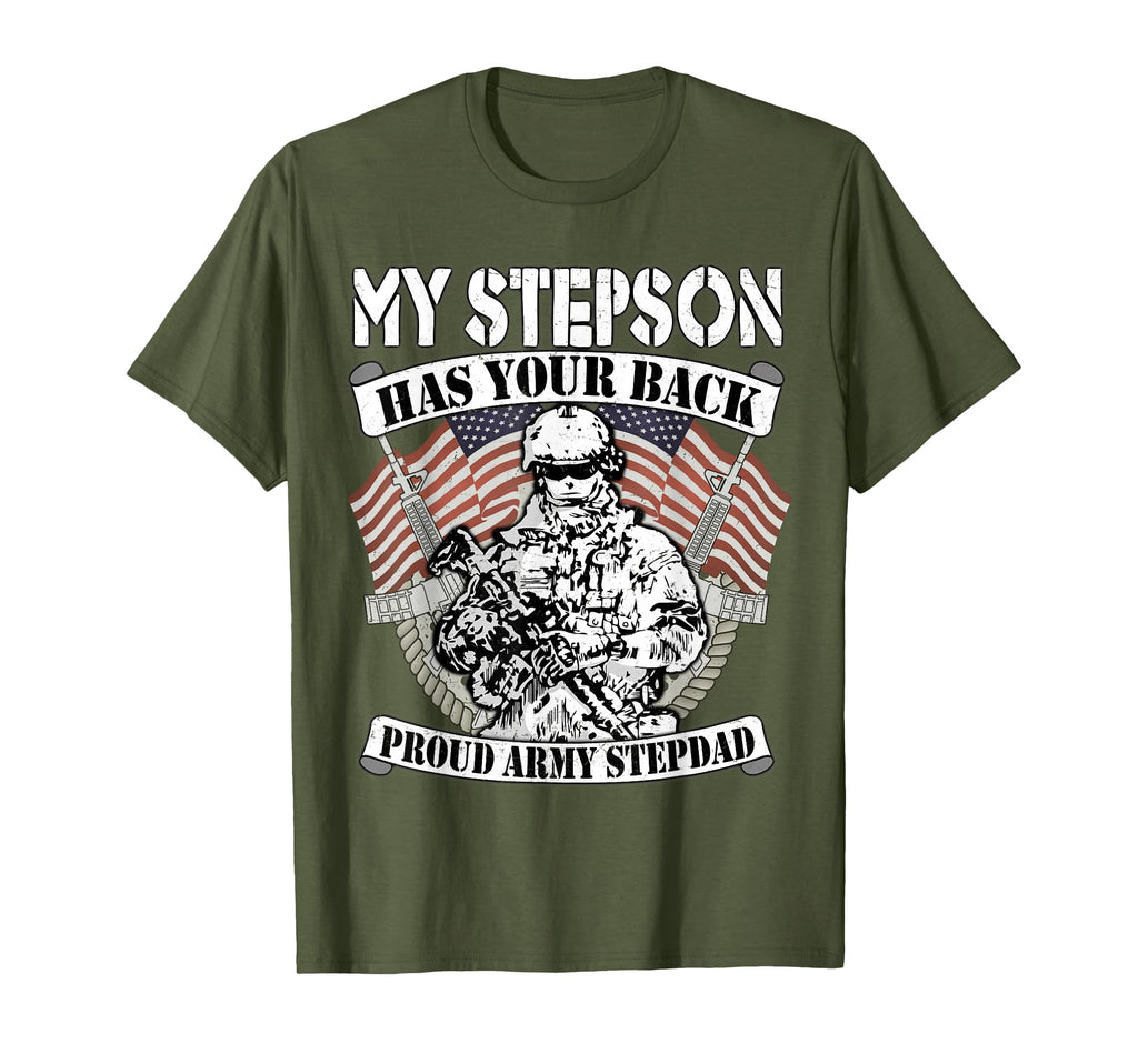 My Stepson Has Your Back Proud Army T-Shirt - Custom Art Print for Adults - T-Shirt, Sweatshirt, Hoodie